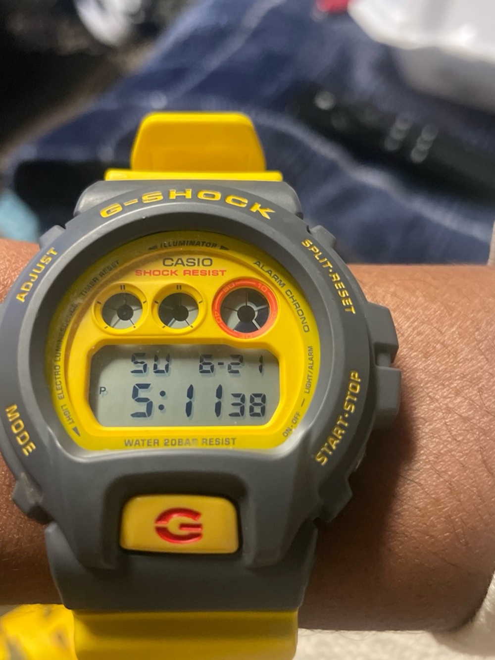 Casio G-Shock Yellow and Gray Digital Sports Watch